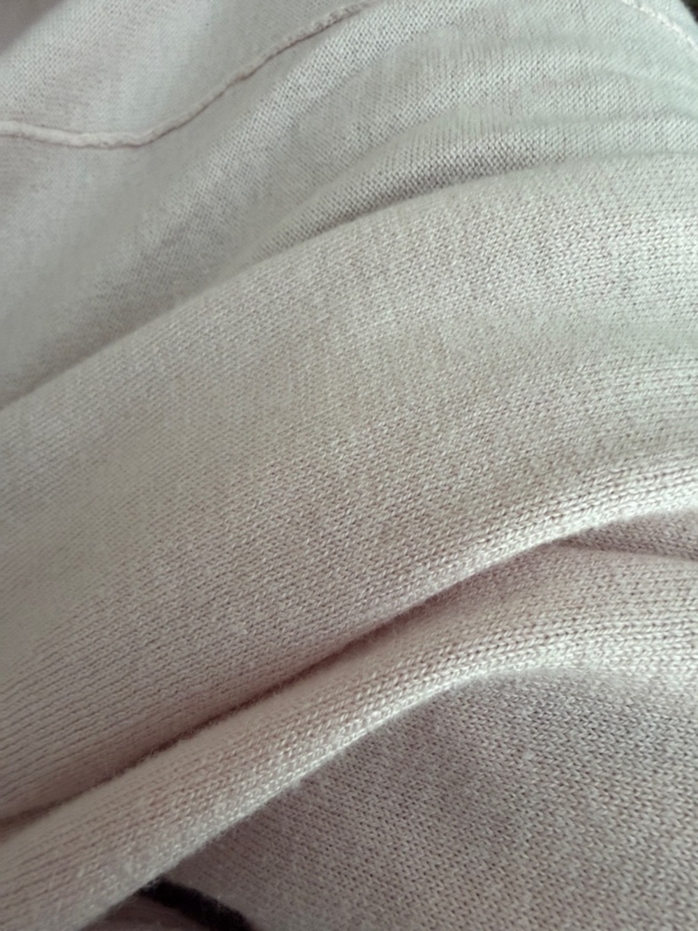 WILFRED Soft Pink Open-Front Silk & Cashmere Draped Cardigan size XS - Picture 10 of 11